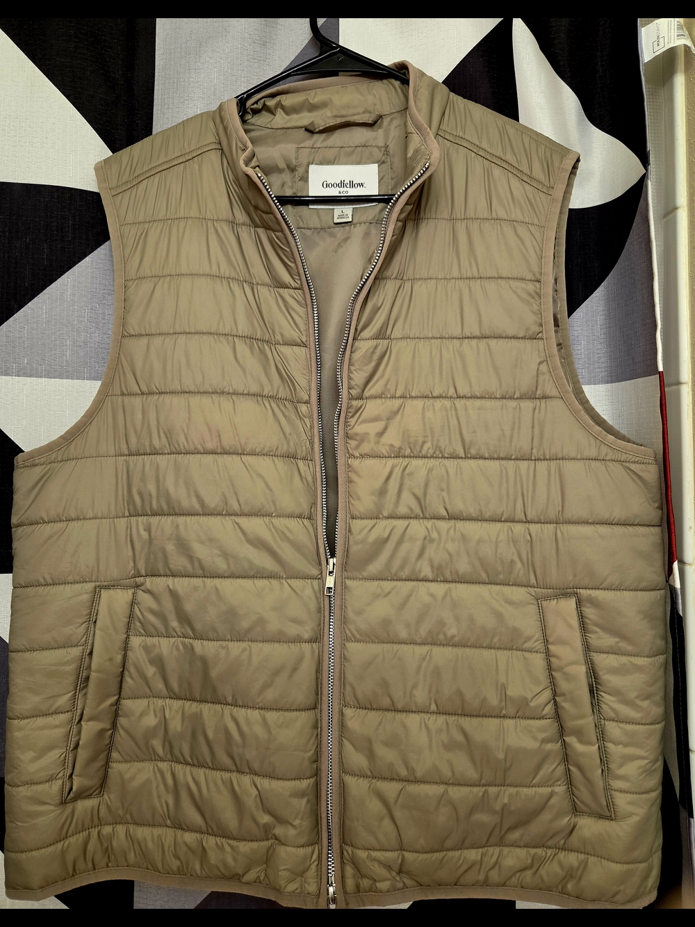 Goodfellow & Co Quilted Light Tan Puffer Vest